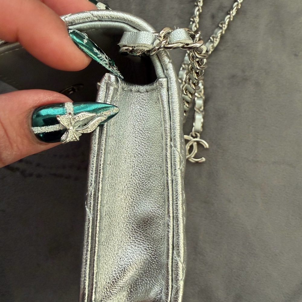 CHANEL Metallic Silver Star Crossbody Belt Bag - Picture 10 of 15